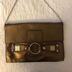 Bronze Leather BCBG clutch used once